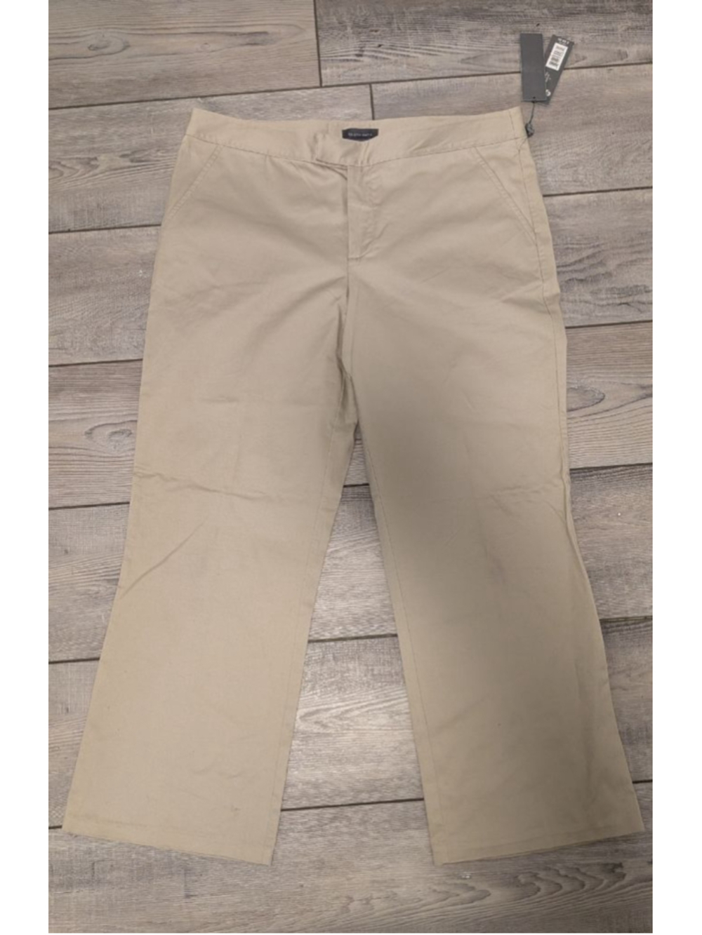 Kristin Davis NWT Cropped Dress Pants Khaki Beige Career Women’s Size 12